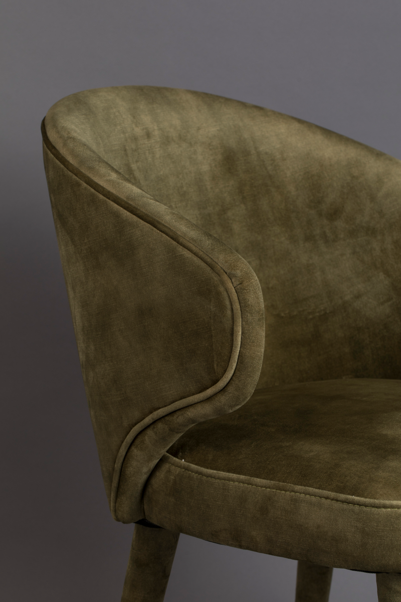 Curved Back Upholstered Chair | Dutchbone Lunar | Oroatrade.com