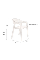 Wooden Dining Armchairs (2) | Dutchbone Westlake | Oroatrade.com