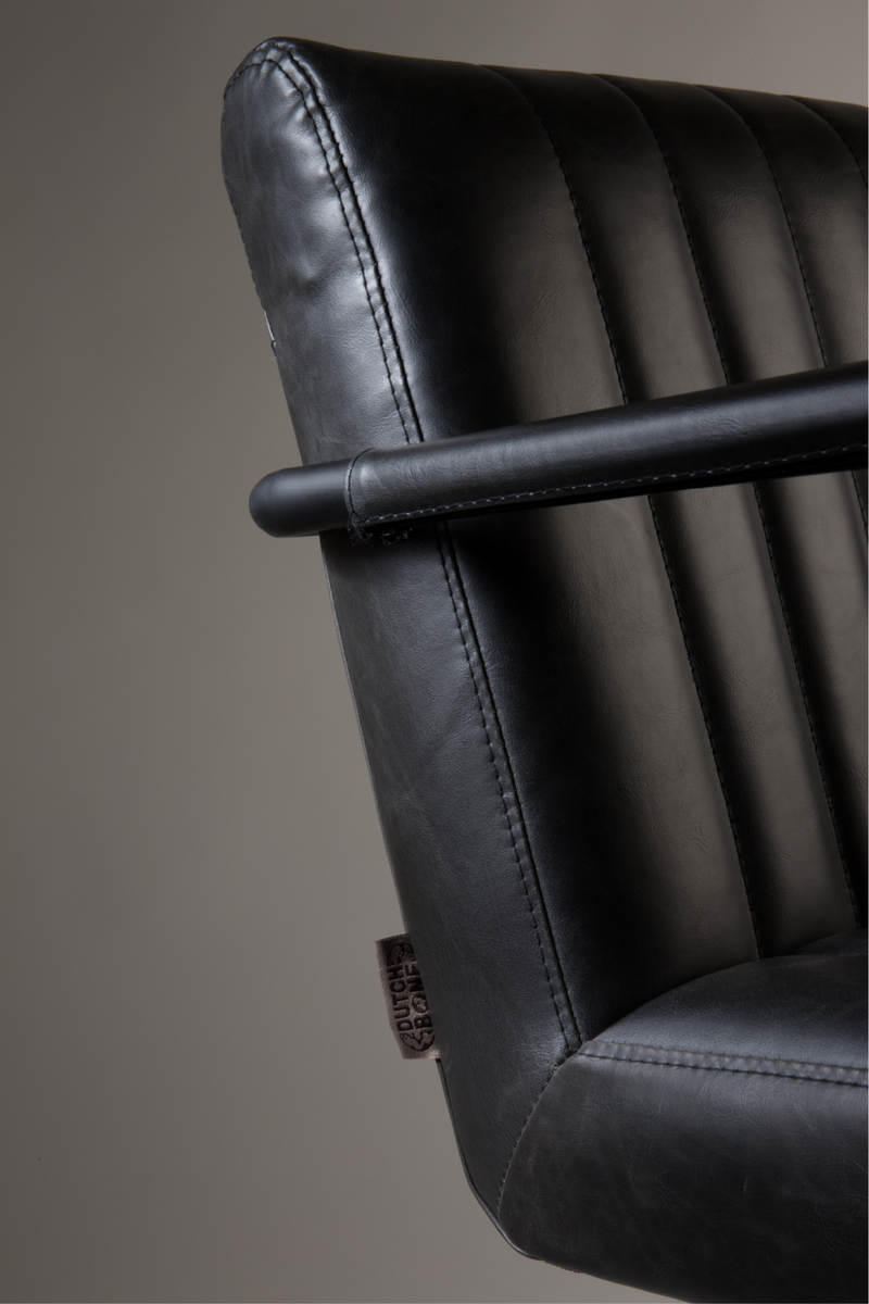 Upholstered Dark Gray Dining Armchairs (2) | Dutchbone Stitched | Oroatrade.com