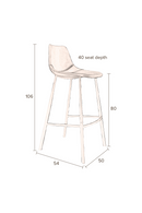 Vintage Leather Bar Stools (2) | Dutchbone Franky | Oroatrade.com