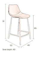 Black Counter Stools (2) | Dutchbone Franky | Oroatrade.com