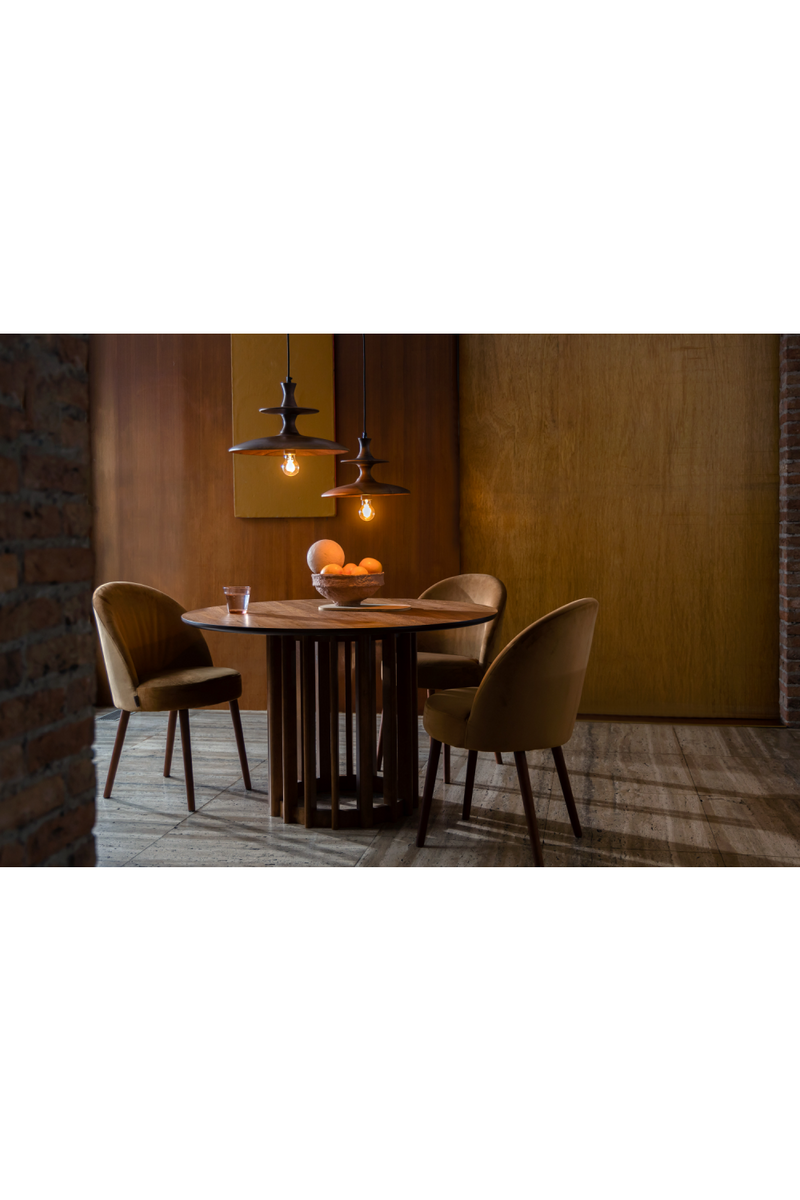 Round Oak Modern Dining Table | Dutchbone Barlet | Oroatrade.com