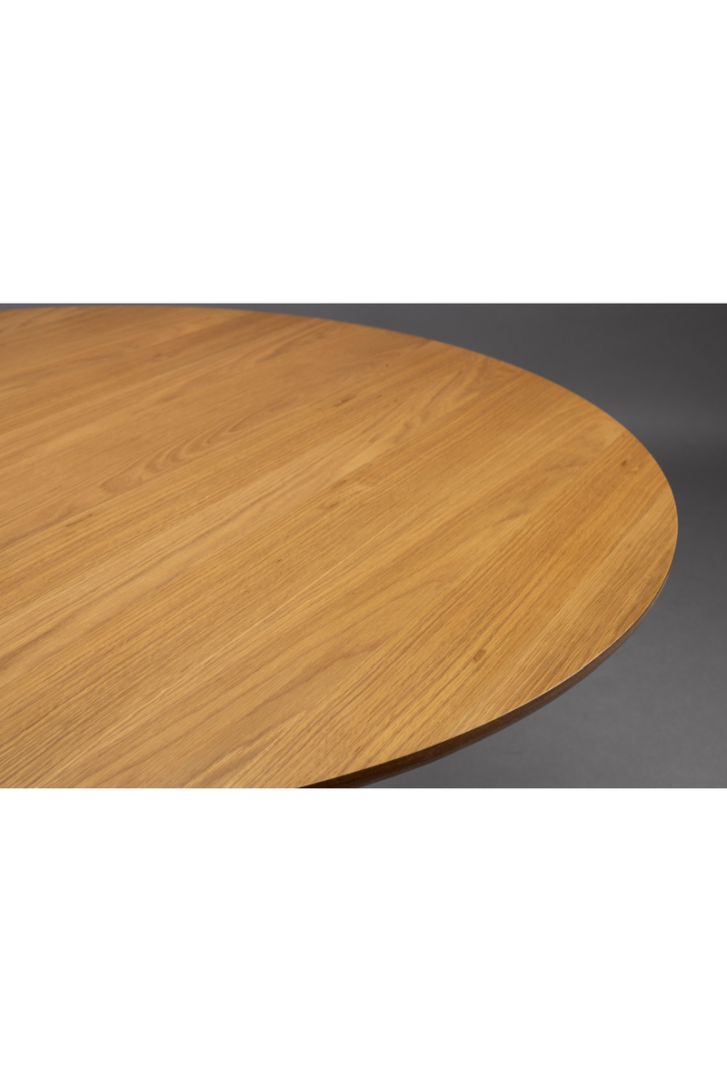 Round Oak Modern Dining Table | Dutchbone Barlet | Oroatrade.com