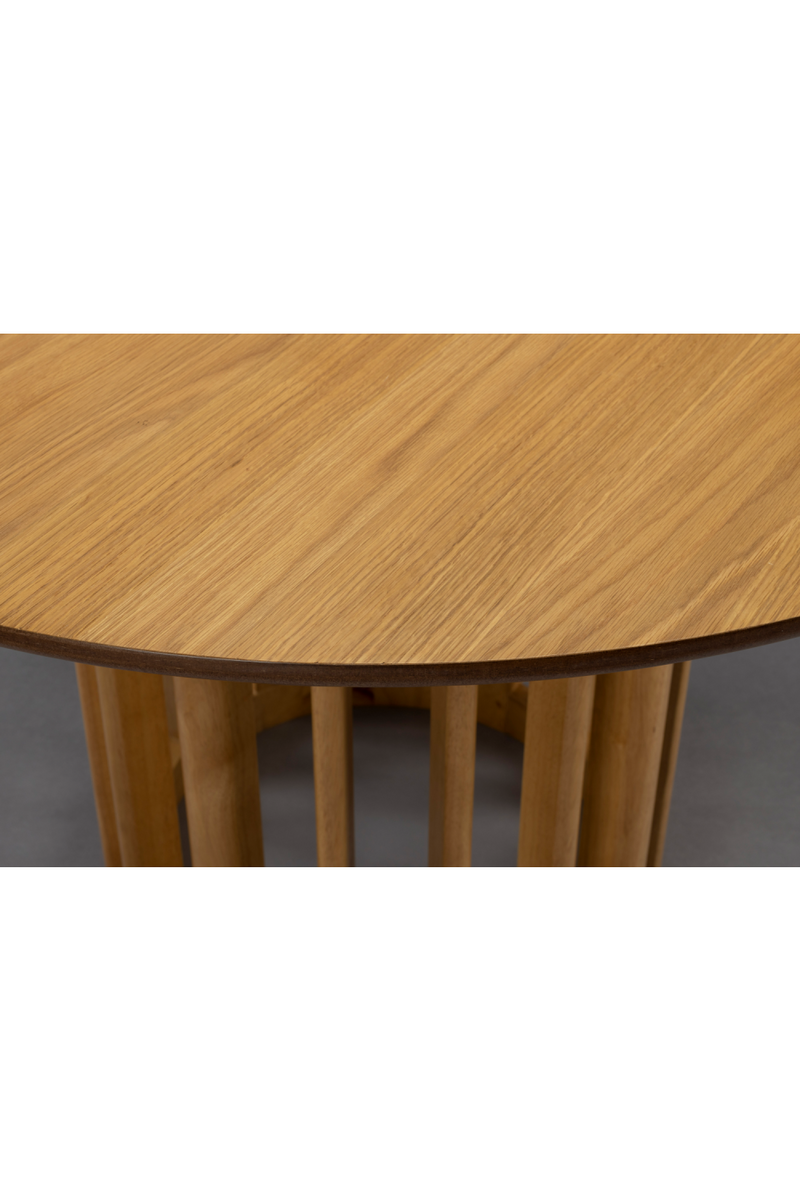 Round Oak Modern Dining Table | Dutchbone Barlet | Oroatrade.com