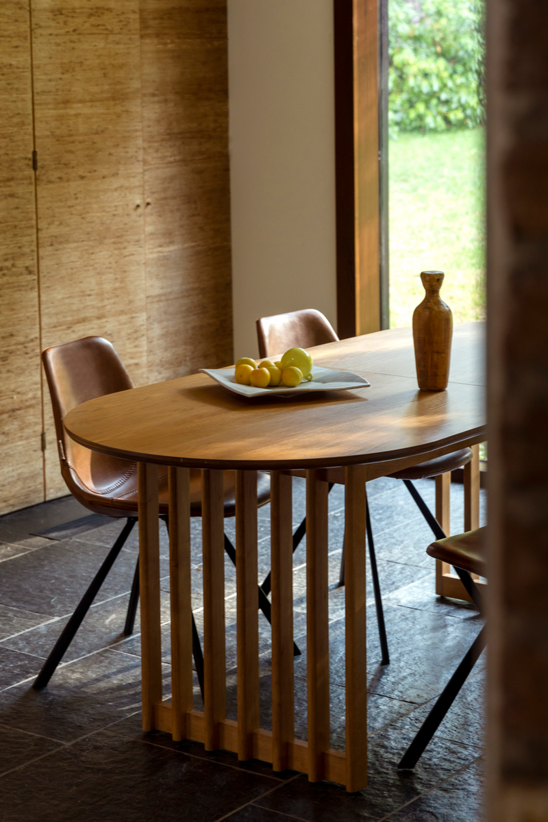 Oval Oak Adjustable Dining Table | Dutchbone Barlet | Oroatrade.com