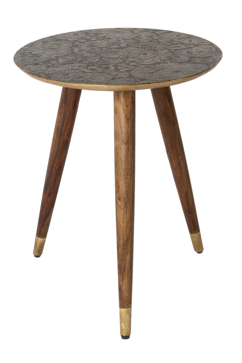 Round Brass End Table | Dutchbone Bast | Oroatrade.com