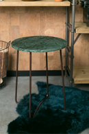 Green Round Marble End Table | Dutchbone Emerald | Oroatrade.com
