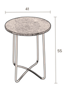 Green Round Marble End Table | Dutchbone Emerald | Oroatrade.com