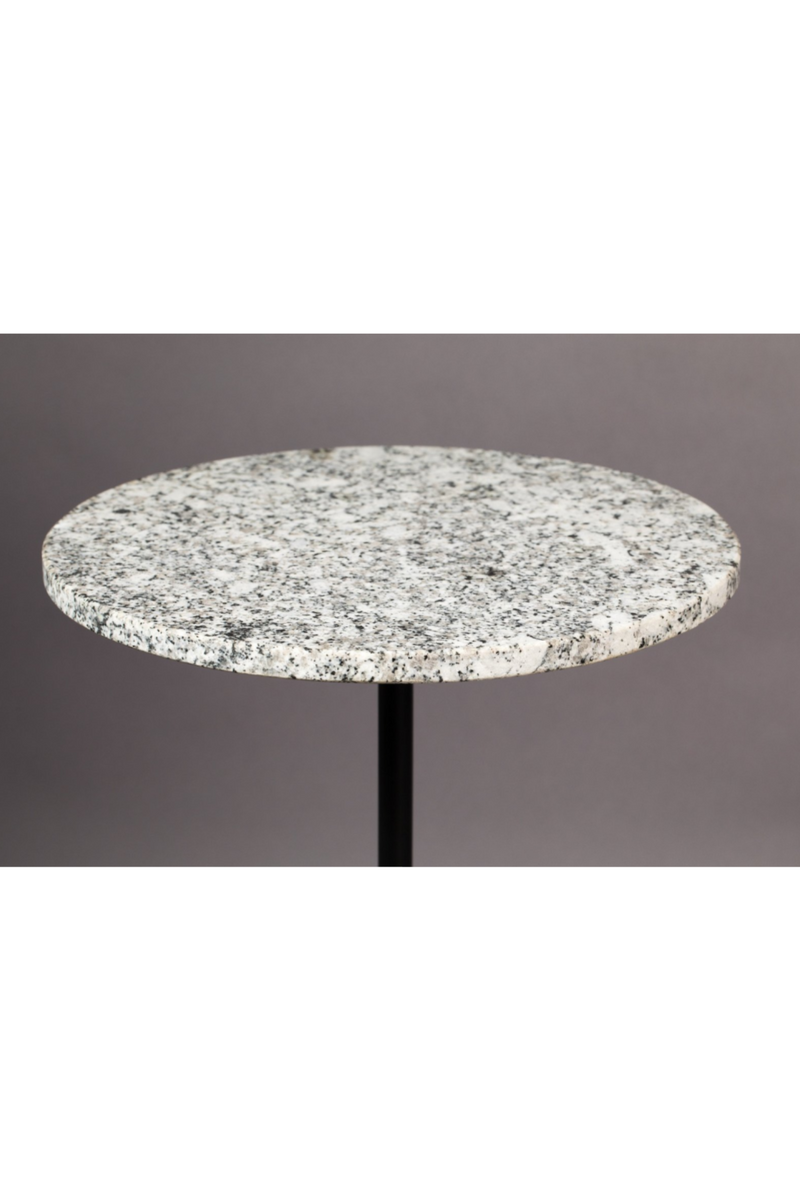 White Round marble End Table | Dutchbone Gunnar | Oroatrade.com