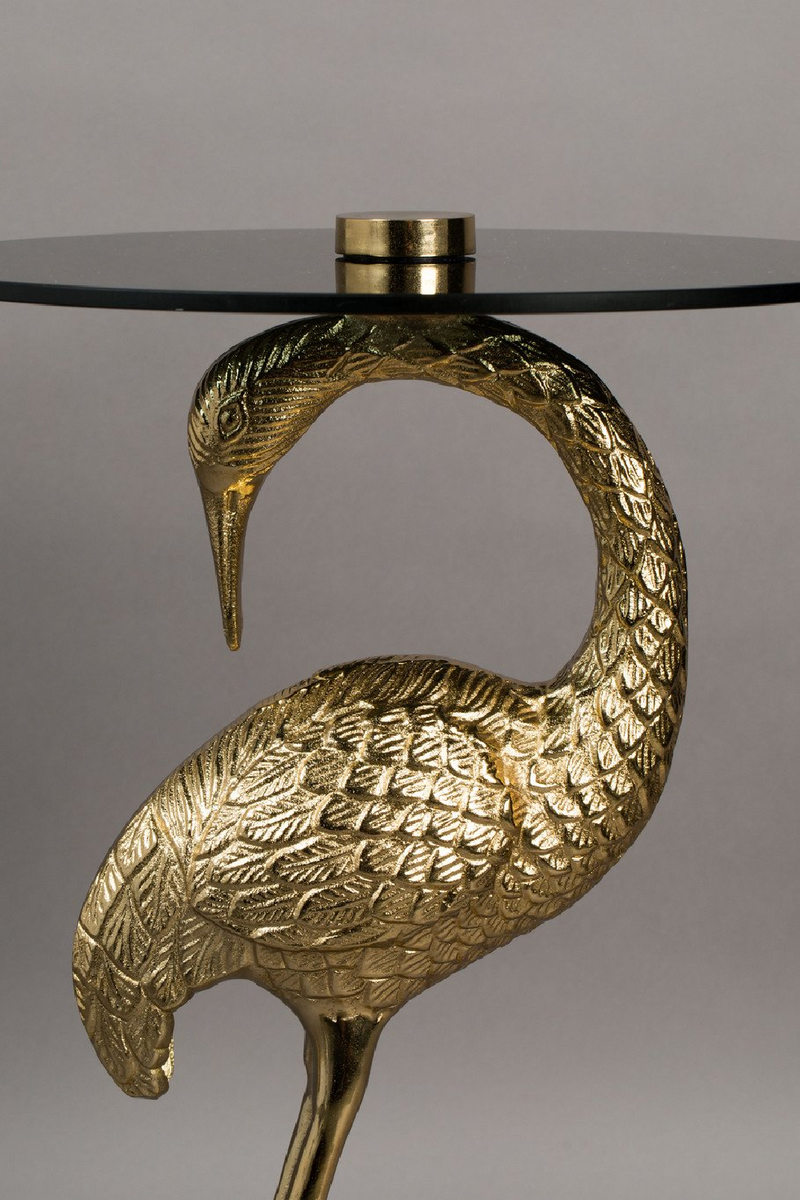 Gold Crane Bird End Table | Dutchbone Crane | Oroatrade.com