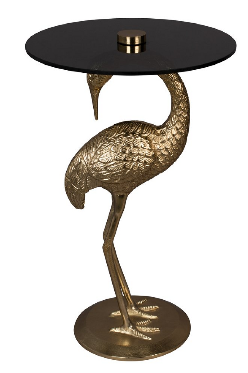 Gold Crane Bird End Table | Dutchbone Crane | Oroatrade.com