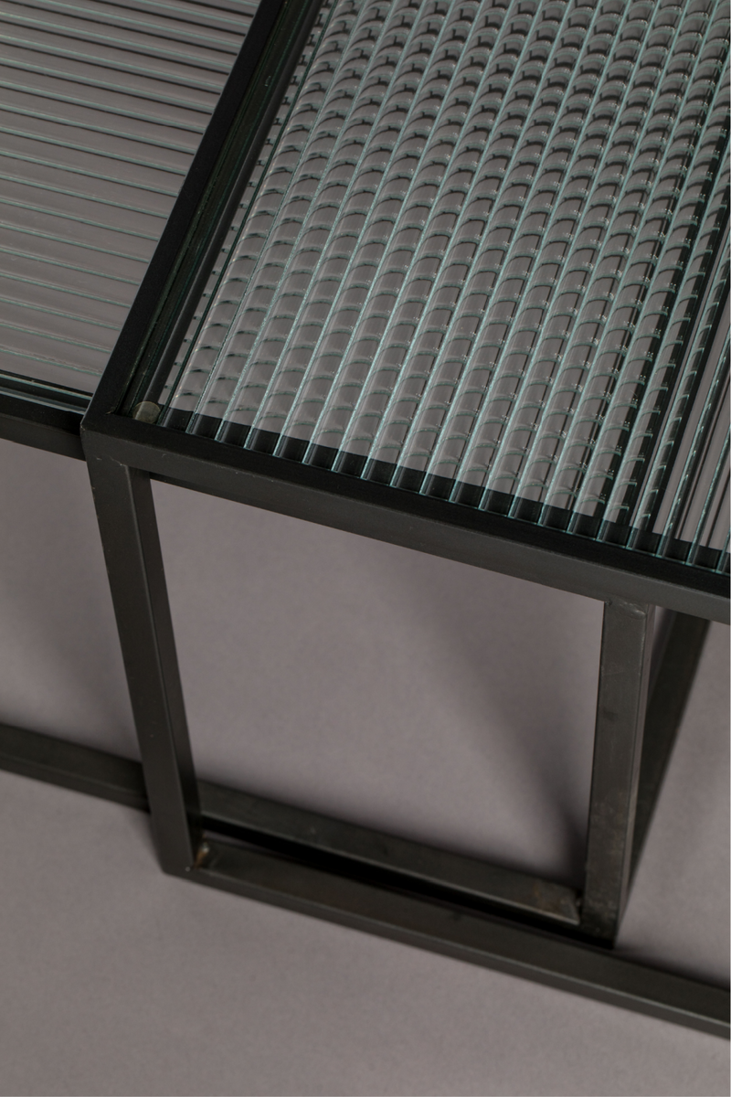 Square Glass Nesting Coffee Table Set | Dutchbone Boli | Oroatrade.com