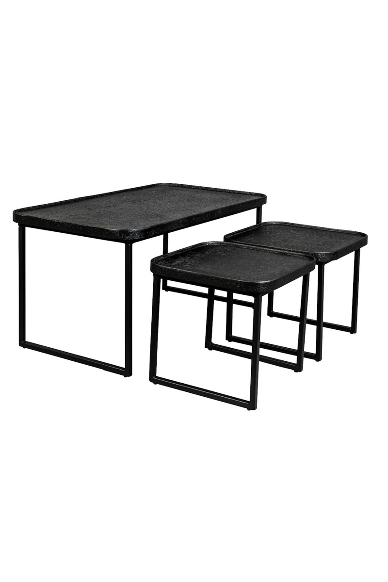 Black Metal Coffee Table Set (3) | Dutchbone Winston | Oroatrade.com