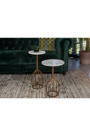 Marble Pedestal Side Table | Dutchbone Salerno | Oroatrade.com