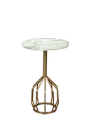 Marble Pedestal Side Table | Dutchbone Salerno | Oroatrade.com