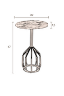 Marble Pedestal Side Table | Dutchbone Salerno | Oroatrade.com