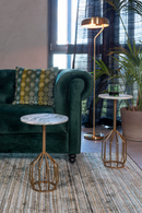 Marble Pedestal Side Table | Dutchbone Salerno | Oroatrade.com