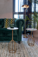 Marble Pedestal Side Table | Dutchbone Salerno | Oroatrade.com