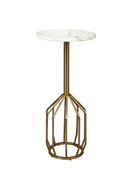 Marble Pedestal Side Table | Dutchbone Salerno | Oroatrade.com