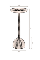 Black Aluminum Pedestal Side Table | Dutchbone Turner | Oroatrade.com