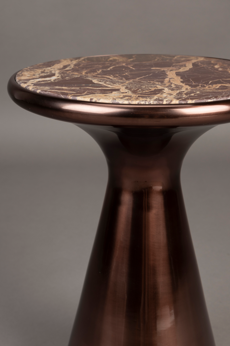 Brown Marble Side Table | Dutchbone Mount | Oroatrade.com