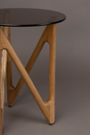 Round Glass Retro Side Table | Dutchbone Naia | Oroatrade.com