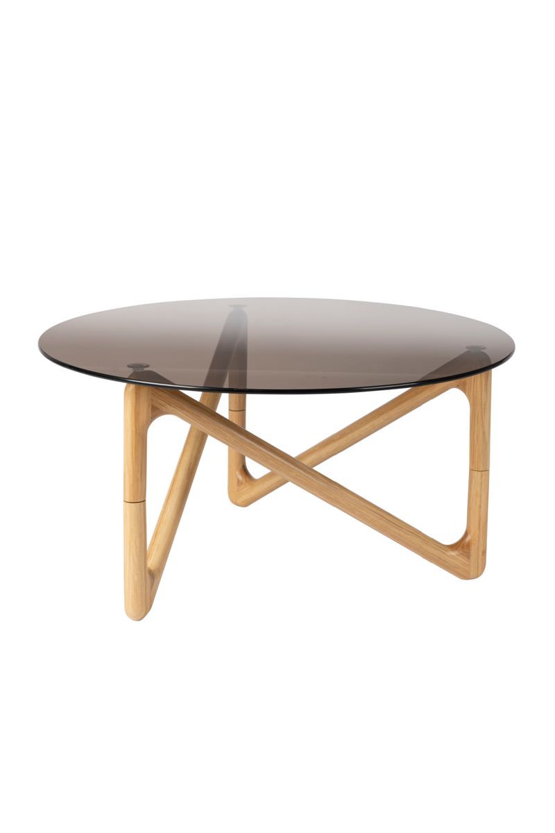 Round Glass Retro Coffee Table | Dutchbone Naia | Oroatrade.com
