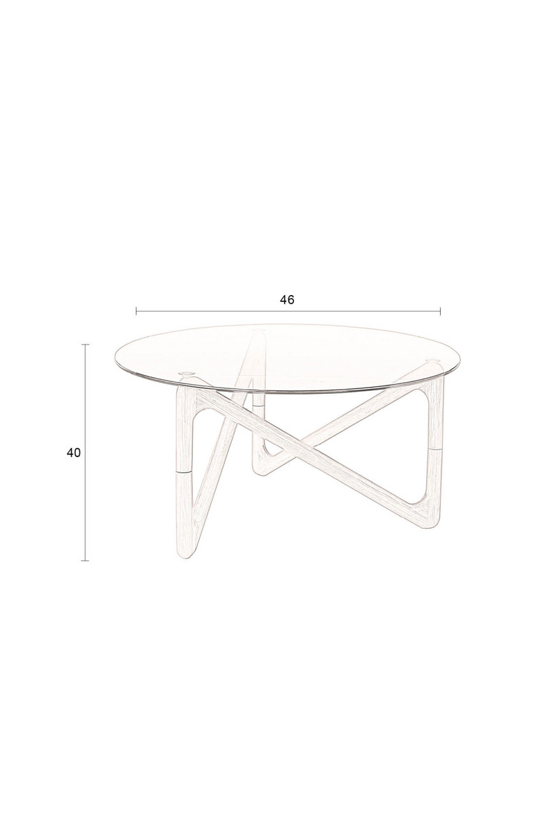 Round Glass Retro Coffee Table | Dutchbone Naia | Oroatrade.com