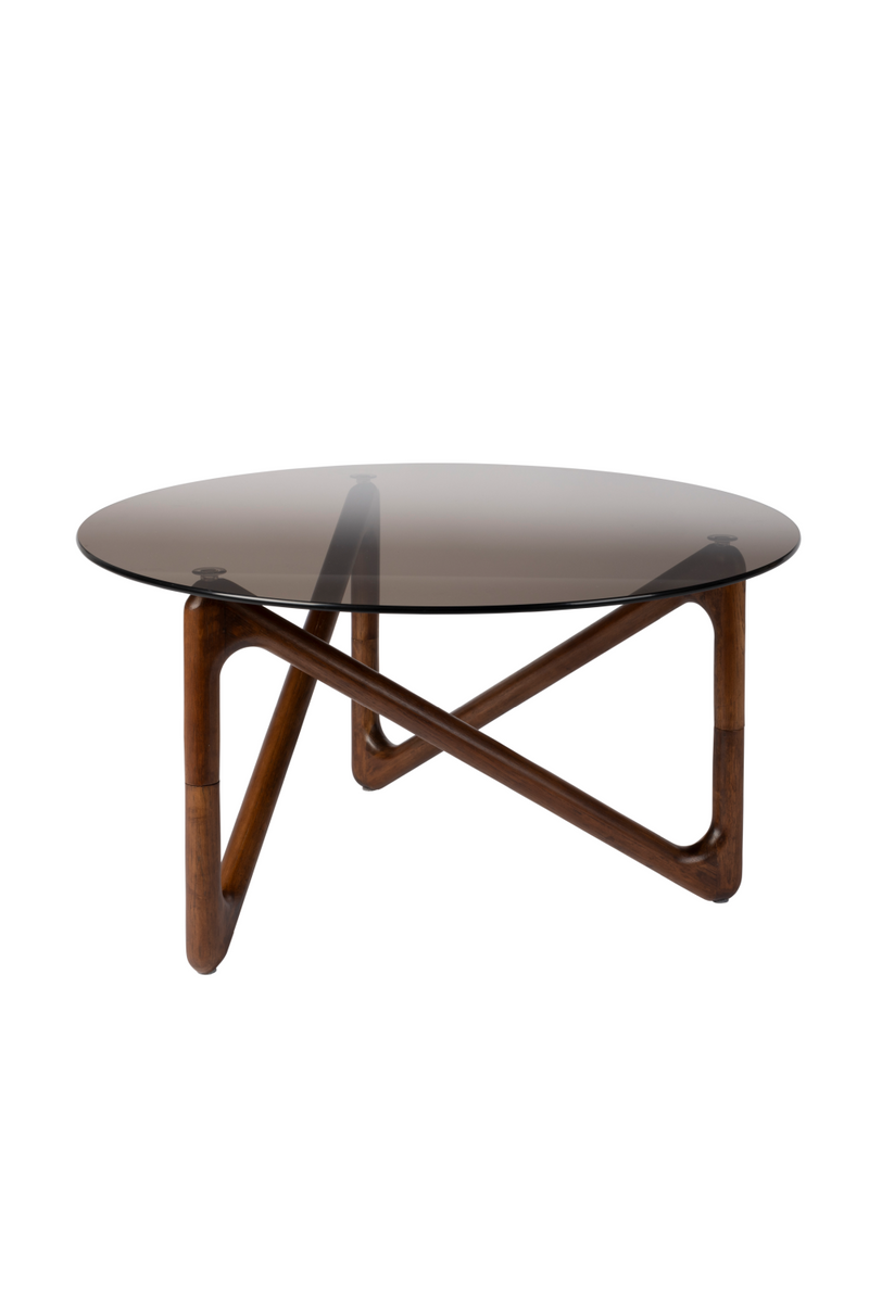 Round Glass Retro Coffee Table | Dutchbone Naia | Oroatrade.com