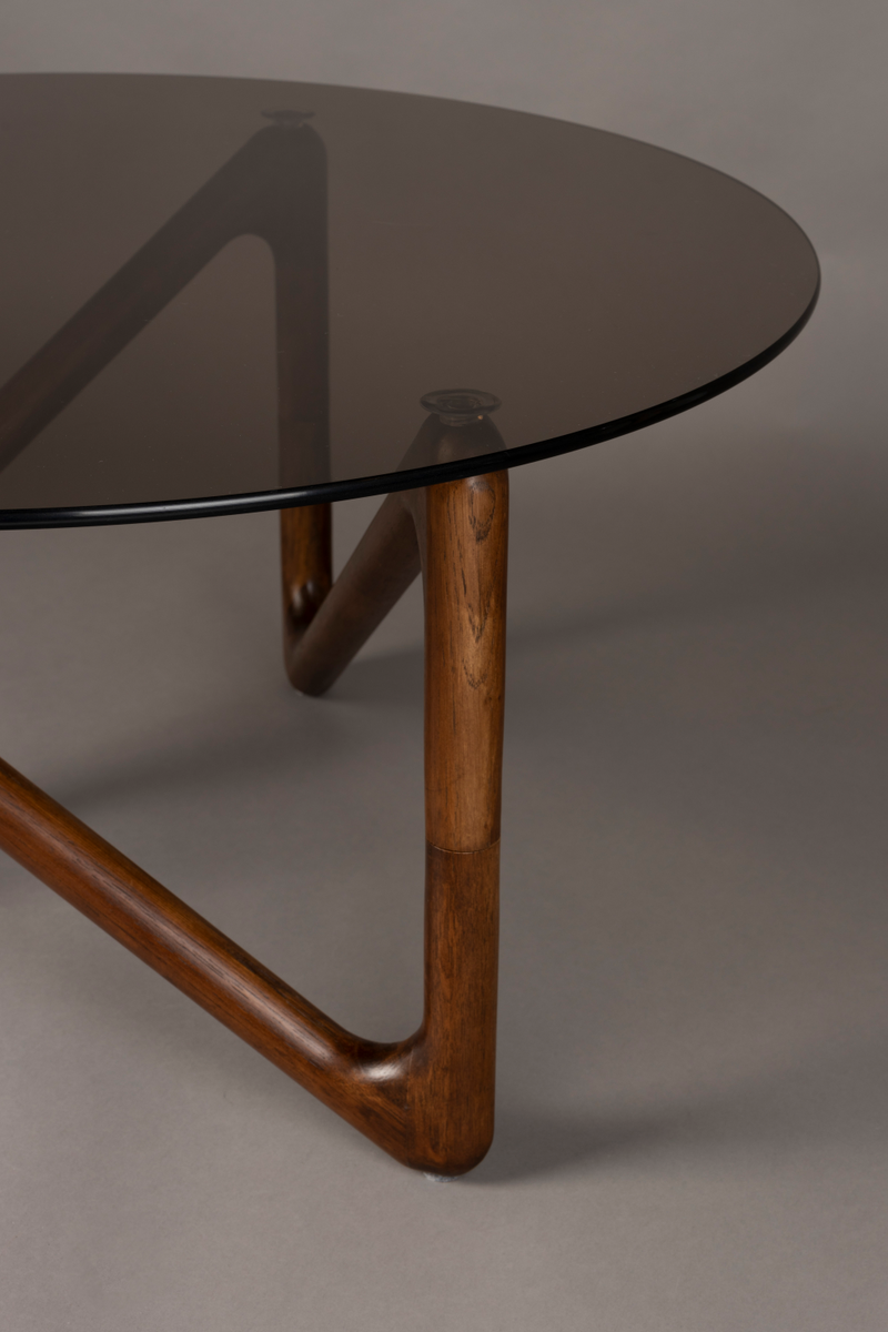 Round Glass Retro Coffee Table | Dutchbone Naia | Oroatrade.com