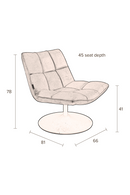 Pedestal Base Padded Lounge Chair | Dutchbone Bar | Oroatrade.com