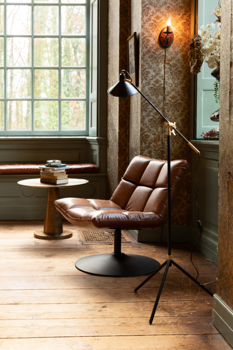 Brown Pedestal Accent Chair | Dutchbone Bar | Oroatrade.com