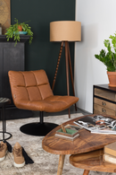 Brown Pedestal Accent Chair | Dutchbone Bar | Oroatrade.com