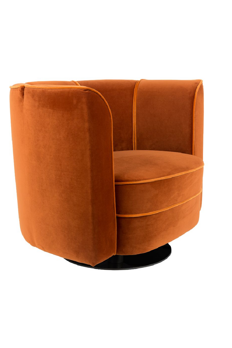 Orange Velvet Accent Chair | Dutchbone Flower | Oroatrade.com