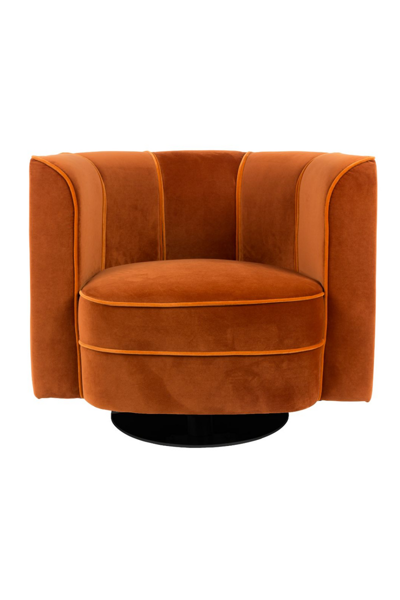 Orange Velvet Accent Chair | Dutchbone Flower | Oroatrade.com