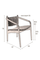 Herringbone Upholstered Armchair | Dutchbone Torrance | Oroatrade.com