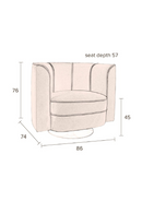 Curved Back Lounge Chair | Dutchbone Flower| Oroatrade.com