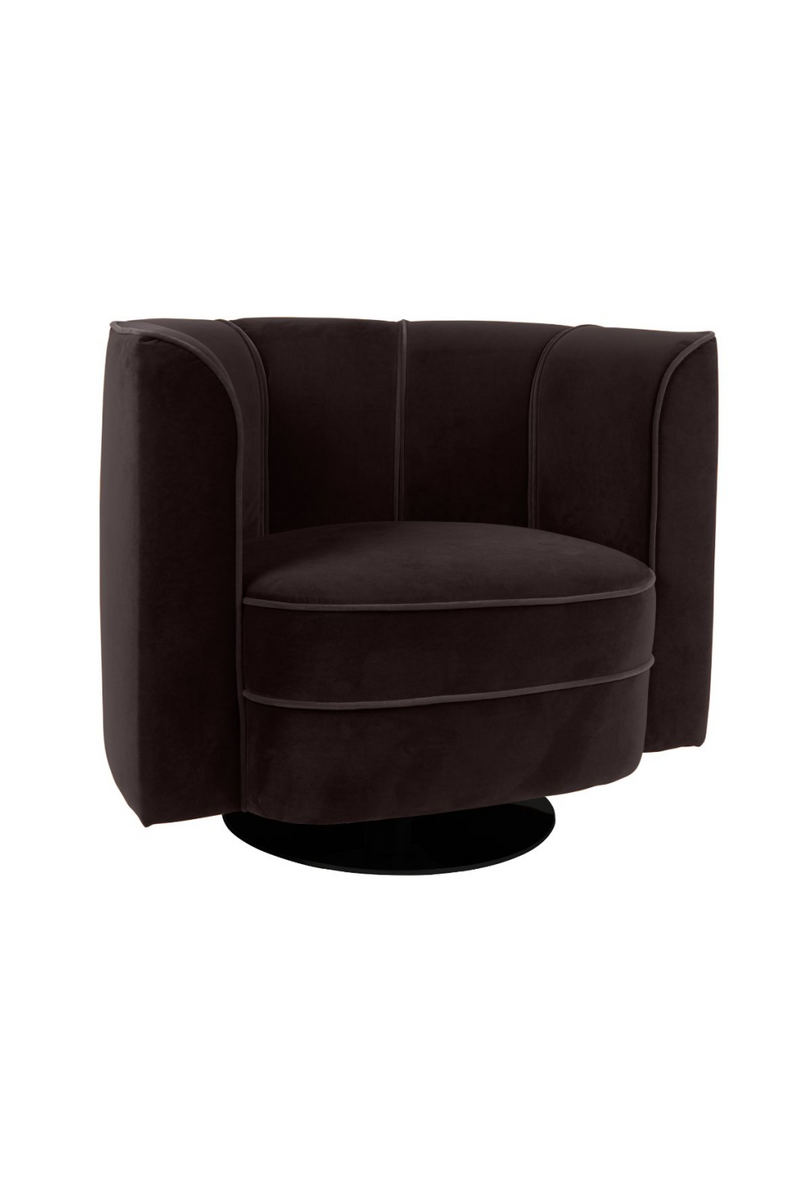 Black Velvet Accent Chair | Dutchbone Flower | Oroatrade.com