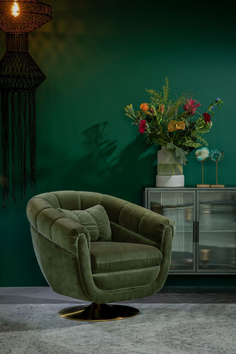 Green Swivel Lounge Chair | Dutchbone Member | Oroatrade.com