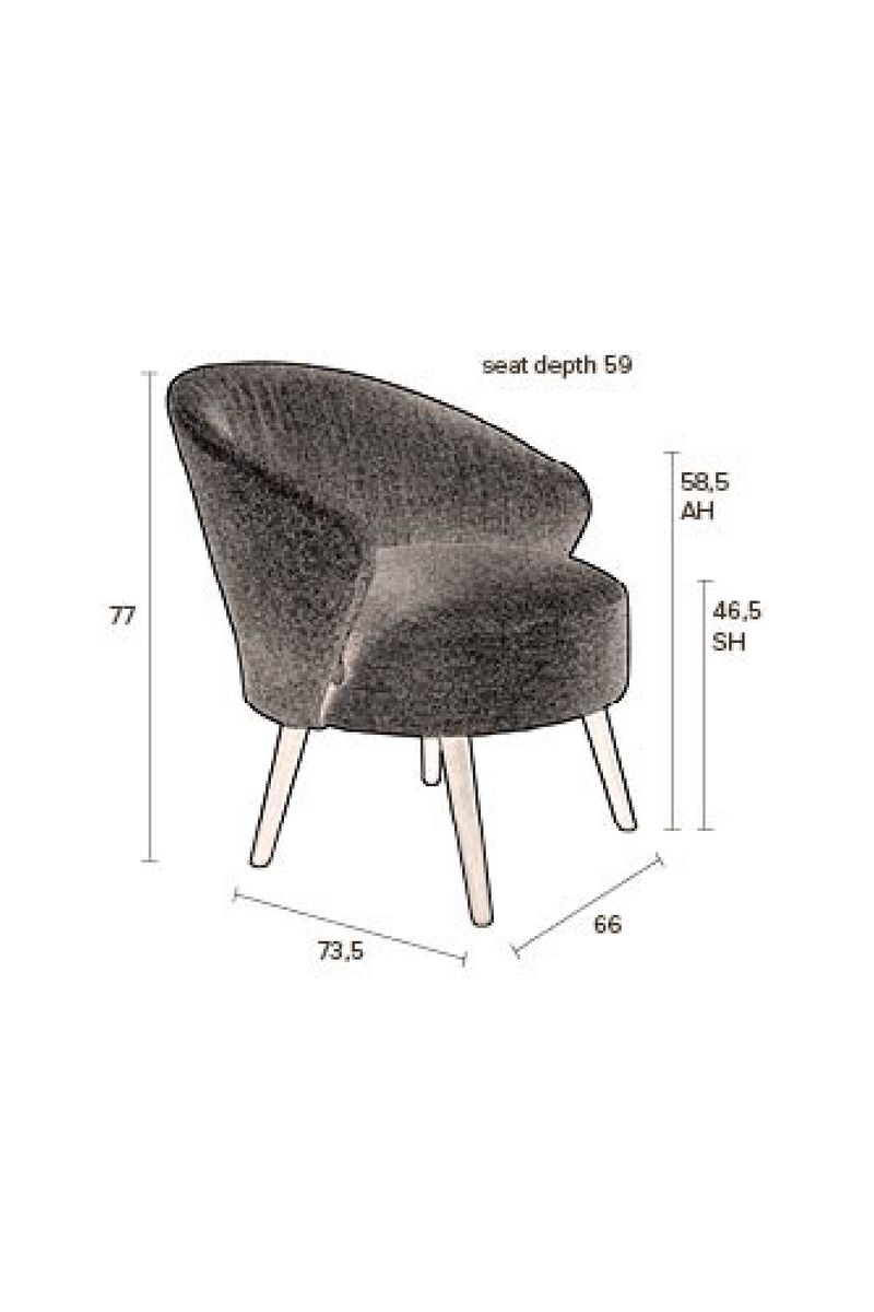 Modern Curved Lounge Chair | Dutchbone Waldo | Oroatrade.com