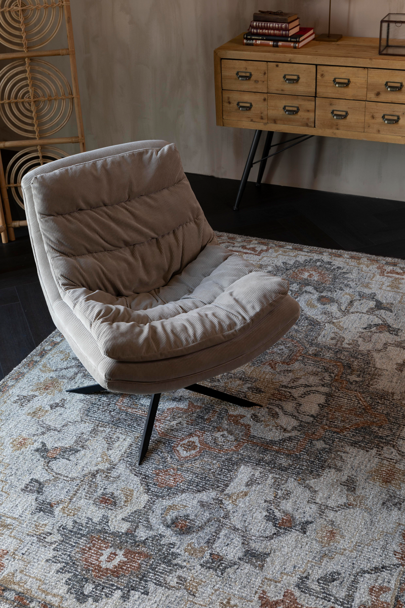 Upholstered Swivel Lounge Chair | Dutchbone Vince | Oroatrade.com