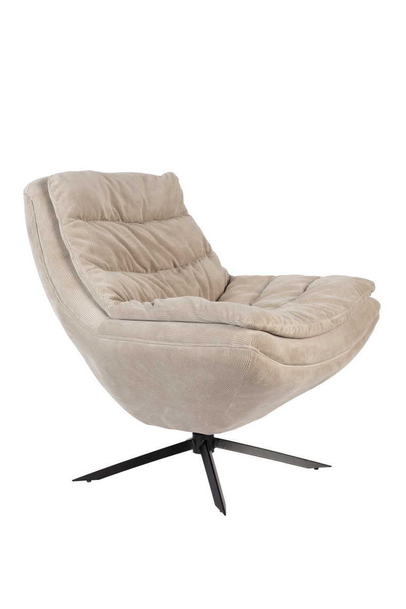 Upholstered Swivel Lounge Chair | Dutchbone Vince | Oroatrade.com