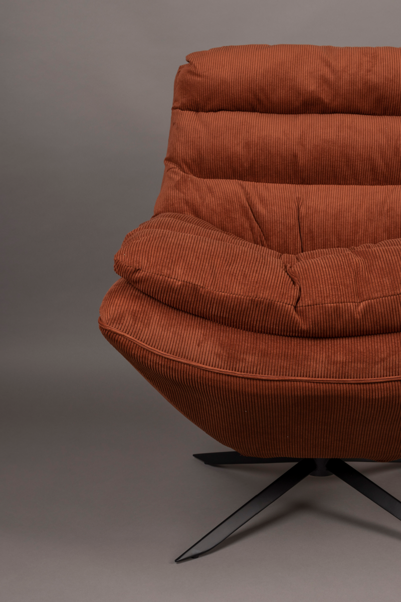 Upholstered Swivel Lounge Chair | Dutchbone Vince | Oroatrade.com