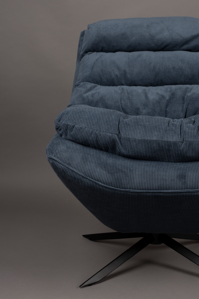 Upholstered Swivel Lounge Chair | Dutchbone Vince | Oroatrade.com