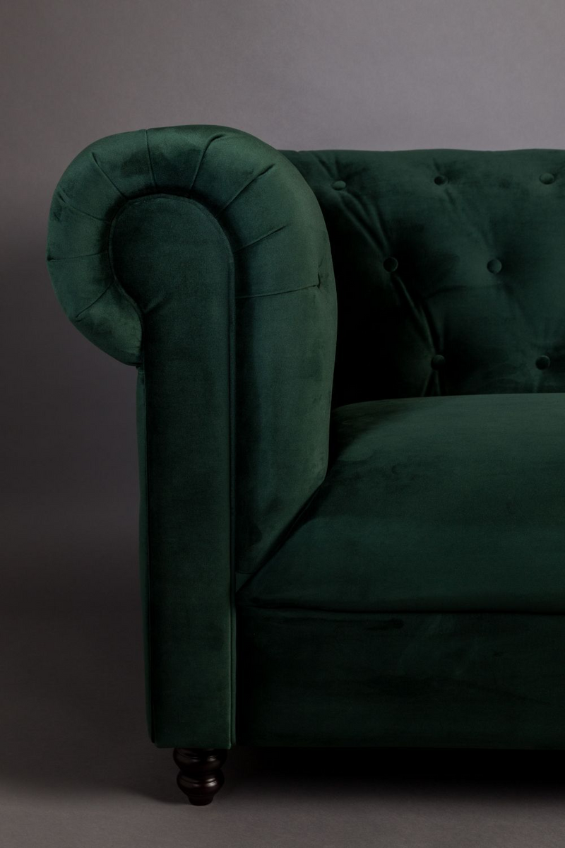 Dark Green Velvet Chesterfield Sofa | Dutchbone Chester | Oroatrade.com