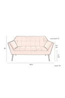 Pink Velvet 2-Seater Sofa | Dutchbone Kate | Oroatrade.com