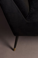 Black Velvet 2-Seater Sofa | Dutchbone Kate | Oroatrade.com