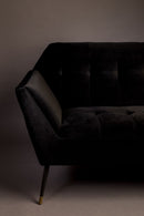 Black Velvet 2-Seater Sofa | Dutchbone Kate | Oroatrade.com