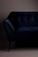 Deep Blue Velvet 2-Seater Sofa | Dutchbone Kate | Oroatrade.com