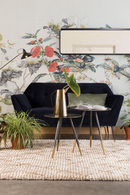 Deep Blue Velvet 2-Seater Sofa | Dutchbone Kate | Oroatrade.com